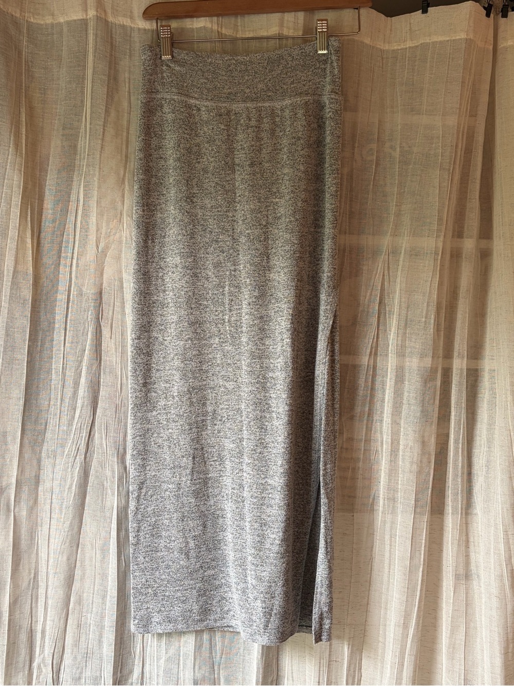 Wilfred Heather Gray Knit Maxi Skirt XS-S
